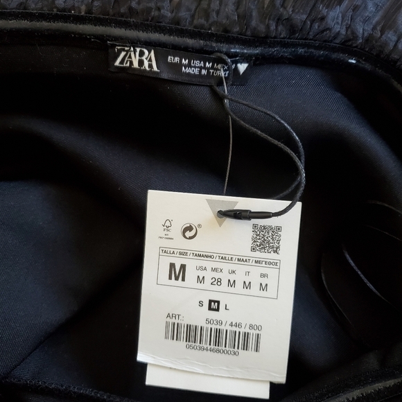 New Zara Organza Asymmetric Blogger Fave Black Mini Dress NWT Size Medium - Picture 16 of 17